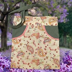 Small knit Tote (Never used) with custom stitches